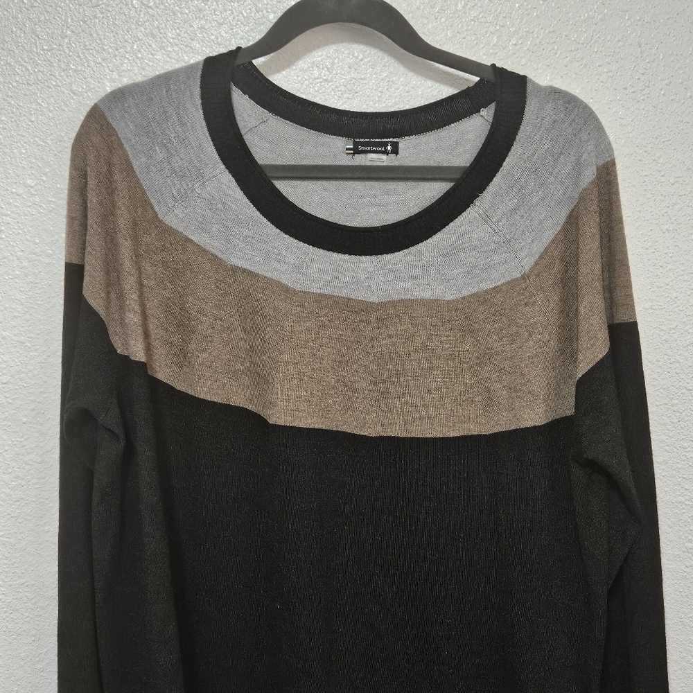 Smartwool Color Block Sweater Wool Blend Size Xl - image 3